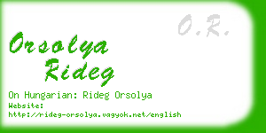 orsolya rideg business card